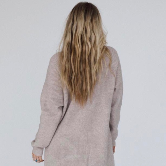 NWOT Three Bird Nest Bennett Long Cardigan in Oatmeal Size S/M - Picture 3 of 7